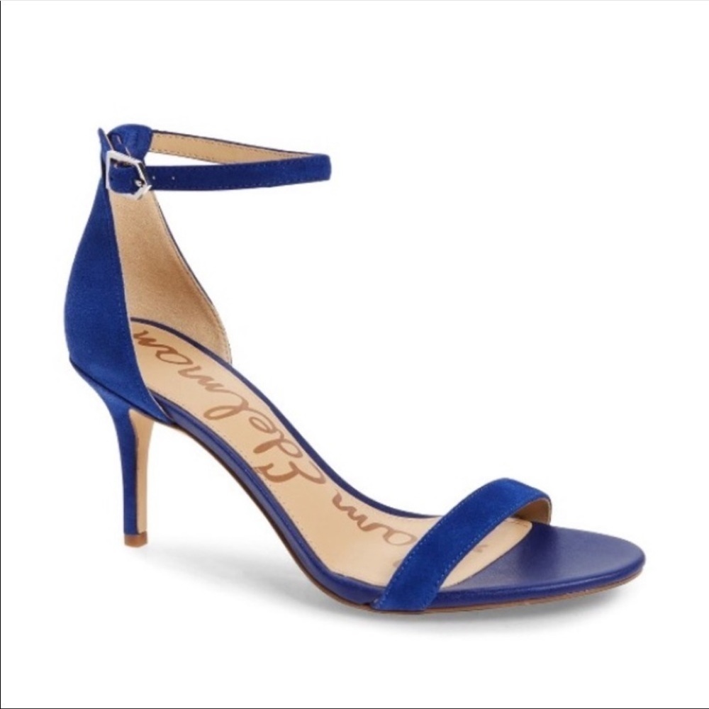 ⛱️🔥Sam Edelman - Patti Blue Suede Strappy Summer Heeled Sandal - 9